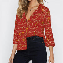 Load image into Gallery viewer, Women Blouses Chain Print