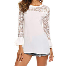 Load image into Gallery viewer, White Lace Chiffon Blouse