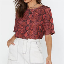Load image into Gallery viewer, Summer Tshirt for Women 2019 Snake Print